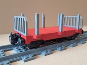 Wagon towarowy do pociągu z klocków