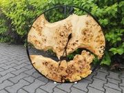 Duży zegar drewniany Ø80 cm – rękodzieło – loft, industrial 