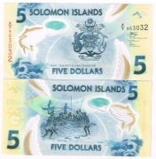 Wyspy Salomona 5 dol Polimer P-38 UNC