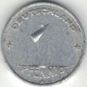 Niemcy NRD DDR 1 pfennig 1950 A - nr 2