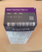 Soczewki jednodniowe +1 iWear harmony 30 sztuk 