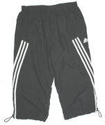 ADIDAS_Świetne SPODENKI_czarne dresowe logowane sportowe_XL