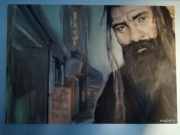 "Gonjasufi" obraz na płótnie 100 x 70 cm akryl