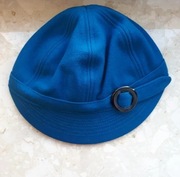 Czapka kapelusz Solar niebieska, wełna, nowa, jesień/zima