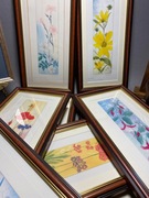 KWIATY OBRAZ DREWNIANA RAMA SERIA MINIATURA