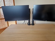 Zestaw 2x Uchwyt biurkowy  ART L-01 monitory 13"–27" regulowany VESA czarny