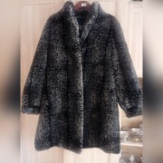 Daniel Ricci futro płaszcz oversize 36/38 S/M