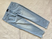 Mohito 38 M jeansy blue niebieskie z kwiatuszkami