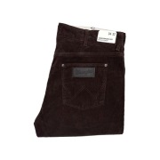 Spodnie męskie sztruksy Wrangler Greensboro 803 Mahogany W34 L32