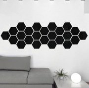 2 x Lustra sześciokąty na ścianę dekoracja czarne
