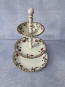 Piękna trzypoziomowa etażerka Chodzież złota róża 