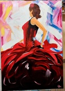 Hiszpanka 70x100 cm farby akrylowe