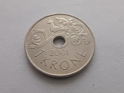 Norwegia 1 korona 2001 ( z gwiazdką )
