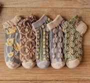 5x Skarpetki w kwiaty dziewczęce dziecięce kobieta 