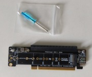 karta adapter spliter PCIe x16 Gen4  do PCIe x16 (x8) + 2 m.2 nvme