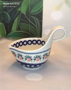 Czerpak kokilka miska ceramiczna Bolesławiec. 