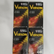 Zestaw 4 kaset VHS EMTEC BASF Vision | E-300 i E-240 | NOWE W FOLII