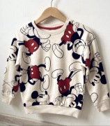 Bluza chłopięca kremowa z motywem Mickey Mouse 122cm super stan jak nowa 