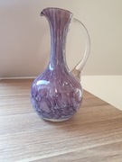 Krosno Deco Glass - Wrzosowy wazon z uchem (dzbanek) - vintage!