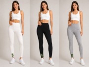 Legginsy damskie – zestaw 3 kolorówKolory: szary, czarny, czerwony 