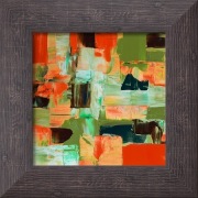 Kolorowa abstrakcja. Malarstwo Obraz w ramie 42x42