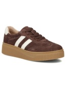 Snekersy czekoladowe wyższa platforma 38