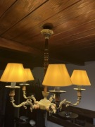 żyrandol lampa 5 ramienny antyk