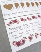 Zdrapki weselne kwiatowe na ślub zadania