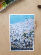 Obraz kartka Grecja Santorini pejzaż lato