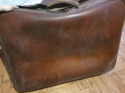 Walizka stara duża skórzana vintage