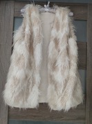 Kamizelka futrzana futro beż F&F r. M 38 