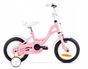 Rower dziecięcy dla dziewczynki Romet TOLA rama 7 kół 12 różowy 2-4 lata