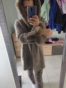 Kożuch kożuszek naturalny futerko damski 