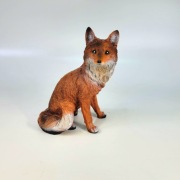 Lisek siedzący dekoracja , figurka dekoracyjna 