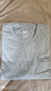 Levi's szary t-shirt rozm XL jak L obrysowe logo 