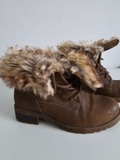 Graceland Buty Damskie Zimowe Botki z Wywijaną Cholewką r. 39