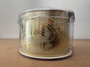 Złota Kokardowa Rafia Florystyczna Dekoracyjna Tasiemka Wstążka Szpula