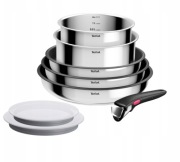Nowy zestaw Tefal Ingenio Cook Eat 8 el. indukcja, stal, nieużywany