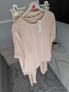 Dres damski welur lampasy Nowy beżowy 