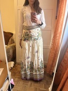 Długa spódnica boho w kwiaty 38