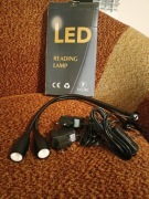 zestaw lampki do czytania LED, zawiera elastyczne ramiona