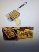 Koszyk do smażenia Taco Profesjonalny ogumowany uchwyt 23cm 6 koszyczków 