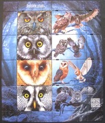 Ptaki sowy blok 280 ** 
