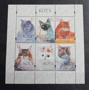 Znaczki Polskie  Koty Blok 222 , stan** czysty 2010 KOTY