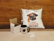 ZESTAW PODUSZKA +KUBEK DLA MATURZYSTY Gratulacje zdanej matury Prezent