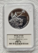 Moneta 20 zł 2018 r Polskie Termopile Hodów, grading PR70, folder