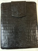 Pokrowiec na laptopa skórzany czarny (33x26,5 cm)