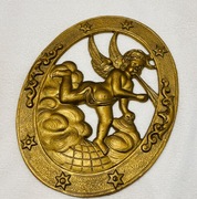 Dekoracja wisząca anioł mosiądz 