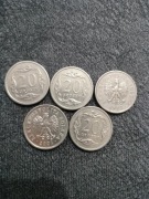 5x 20 groszy 2001r.