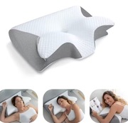 Poduszka szyjna ortopedyczna z pianki memory 2w1 ergonomiczna